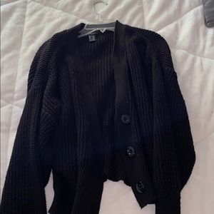 Black button cardigan